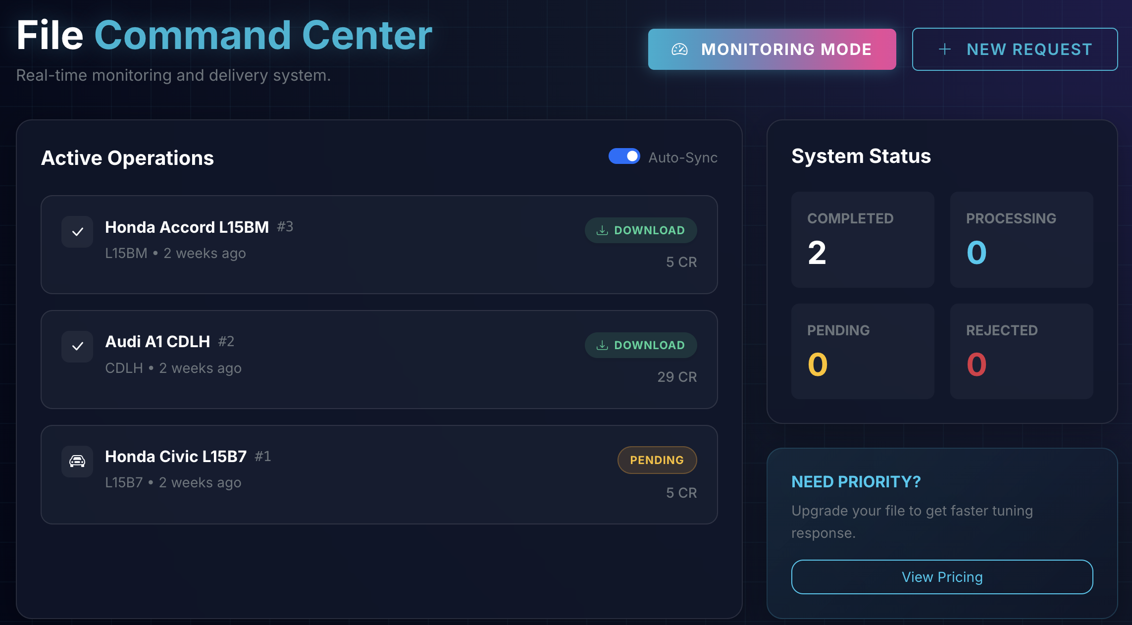 TunedFile delivery preview